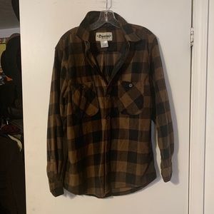 ⭐️Fleece Shacket Jacket Brown & Black M